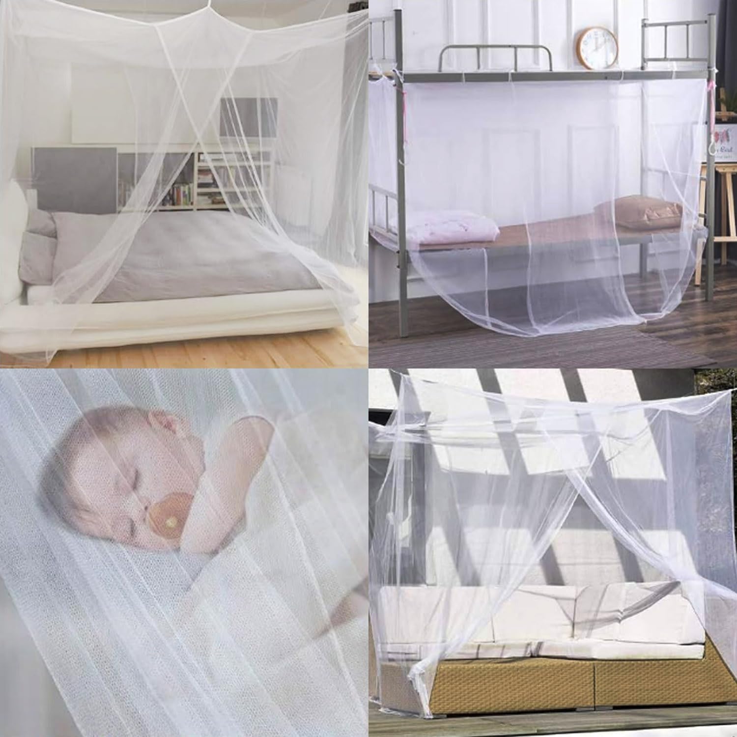 Mückenschutz Bett Netz XXL - 200x200x180cm Moskitonetz Für Doppelbett