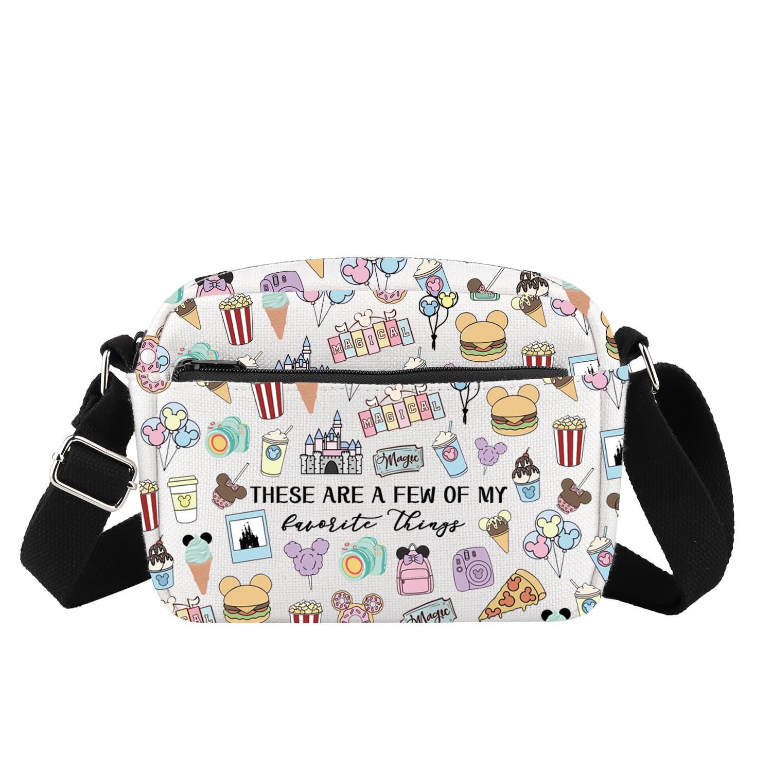 Fairytale Fans Crossbody Bag Vacation Trip Gift Mouse Ice Cream Messenger Bag Magic Kingd*m Gift Snacks Lover Gift