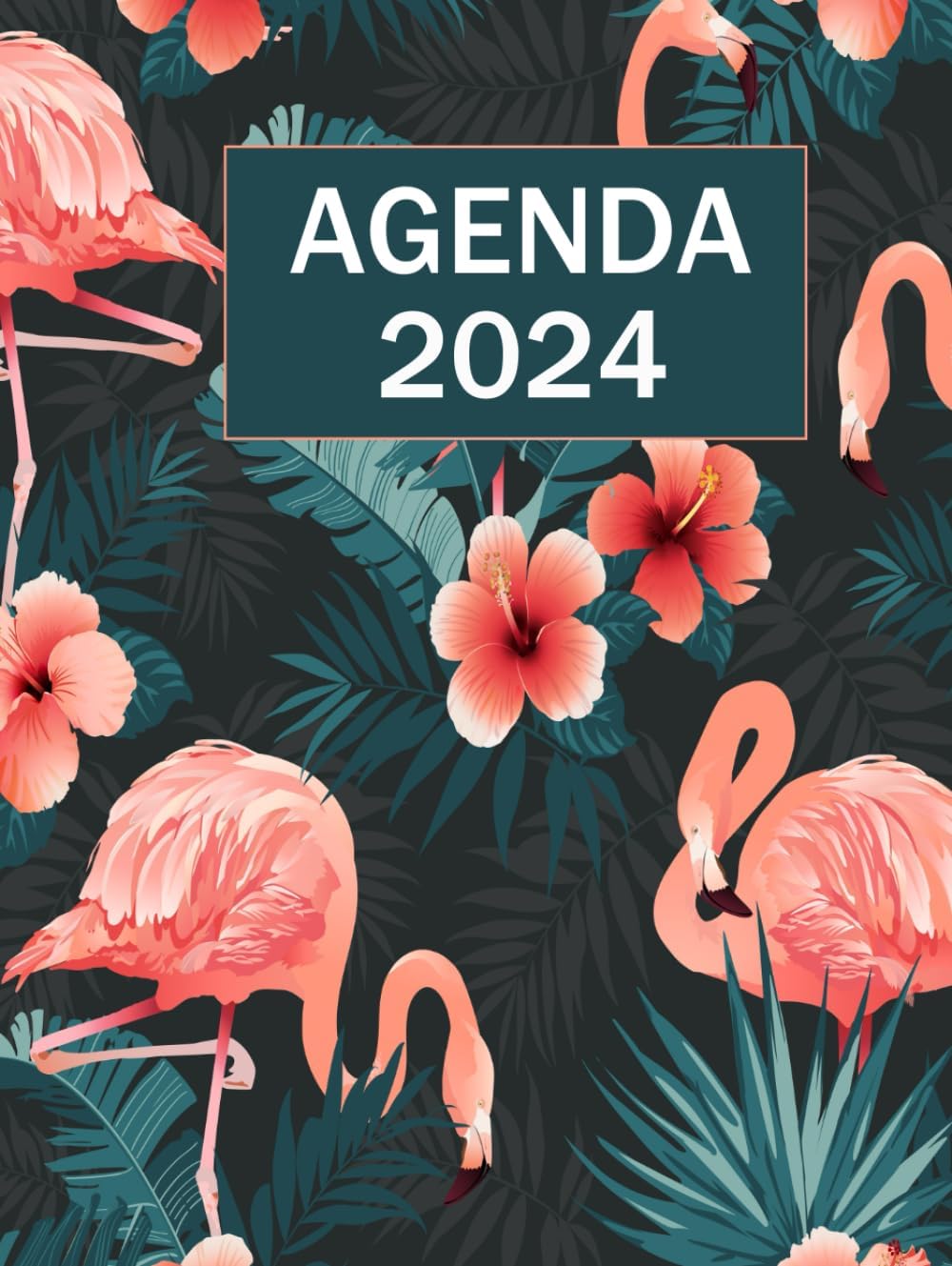 Independently published Agenda 2024: Journalier 1 page par jour avec heure, 12 mois de janvier à décembre 2024, Format A4