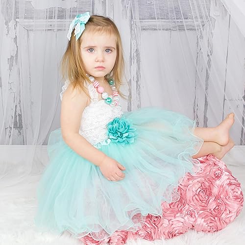 Miniatura 2 de My Lello Tutú de 3 capas con borde de volantes para niñas pequeñas (4 meses - 3T)