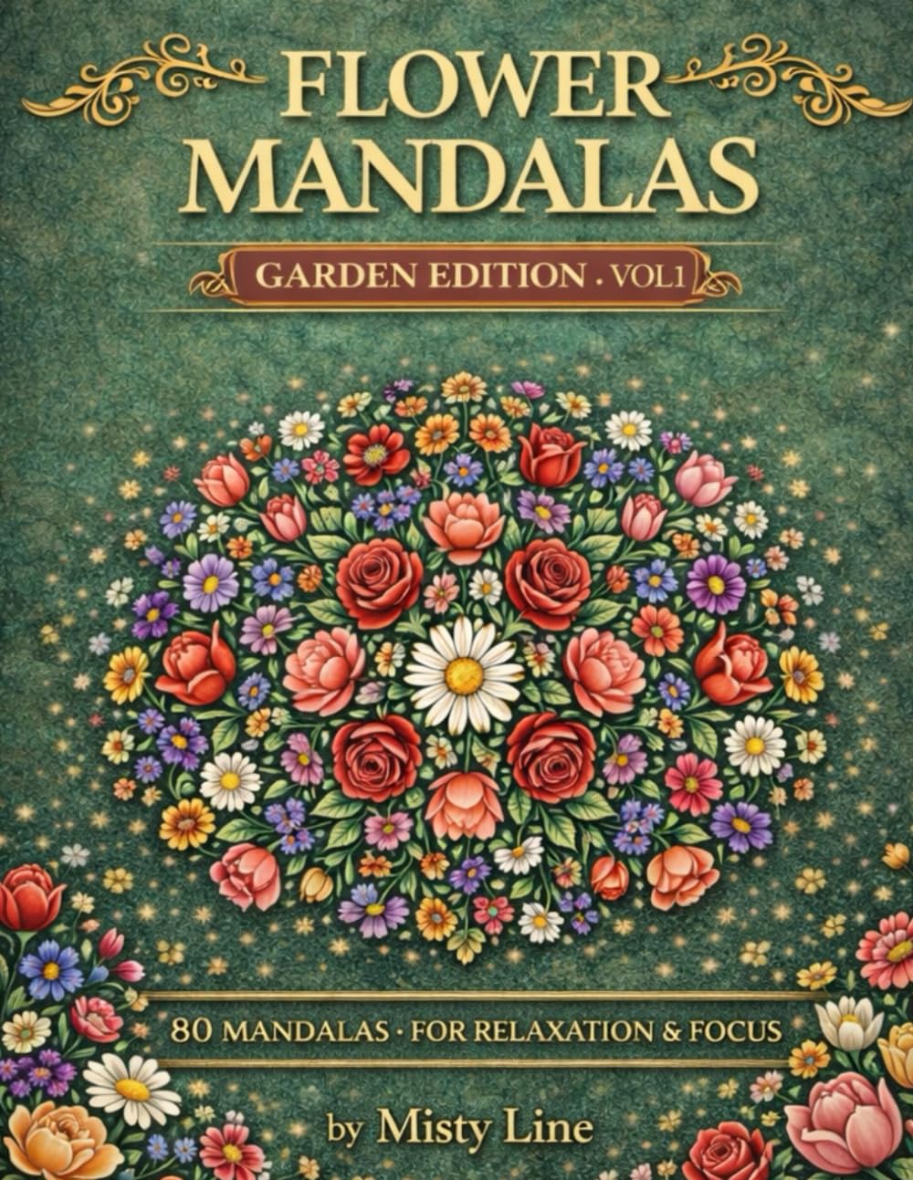 Flowers Mandalas – Garden Flowers Edition: 80 Floral Mandalas for Calm & Creativity