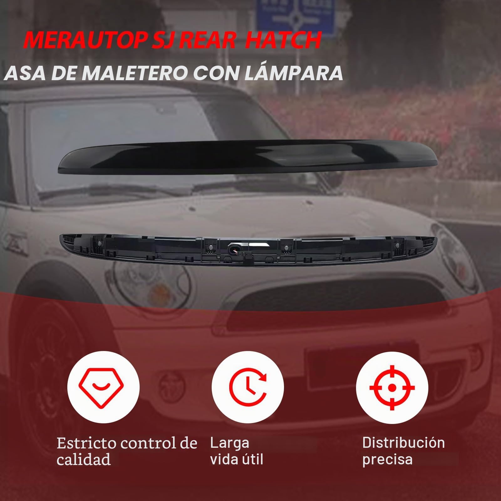 Embellecedor para maletero de coche, color negro, repuesto para M-i-n-i R56 R57 R55 R58 R59 2006-2015, accesorio de coche pieza # 51132753602 51 13 2 753 602