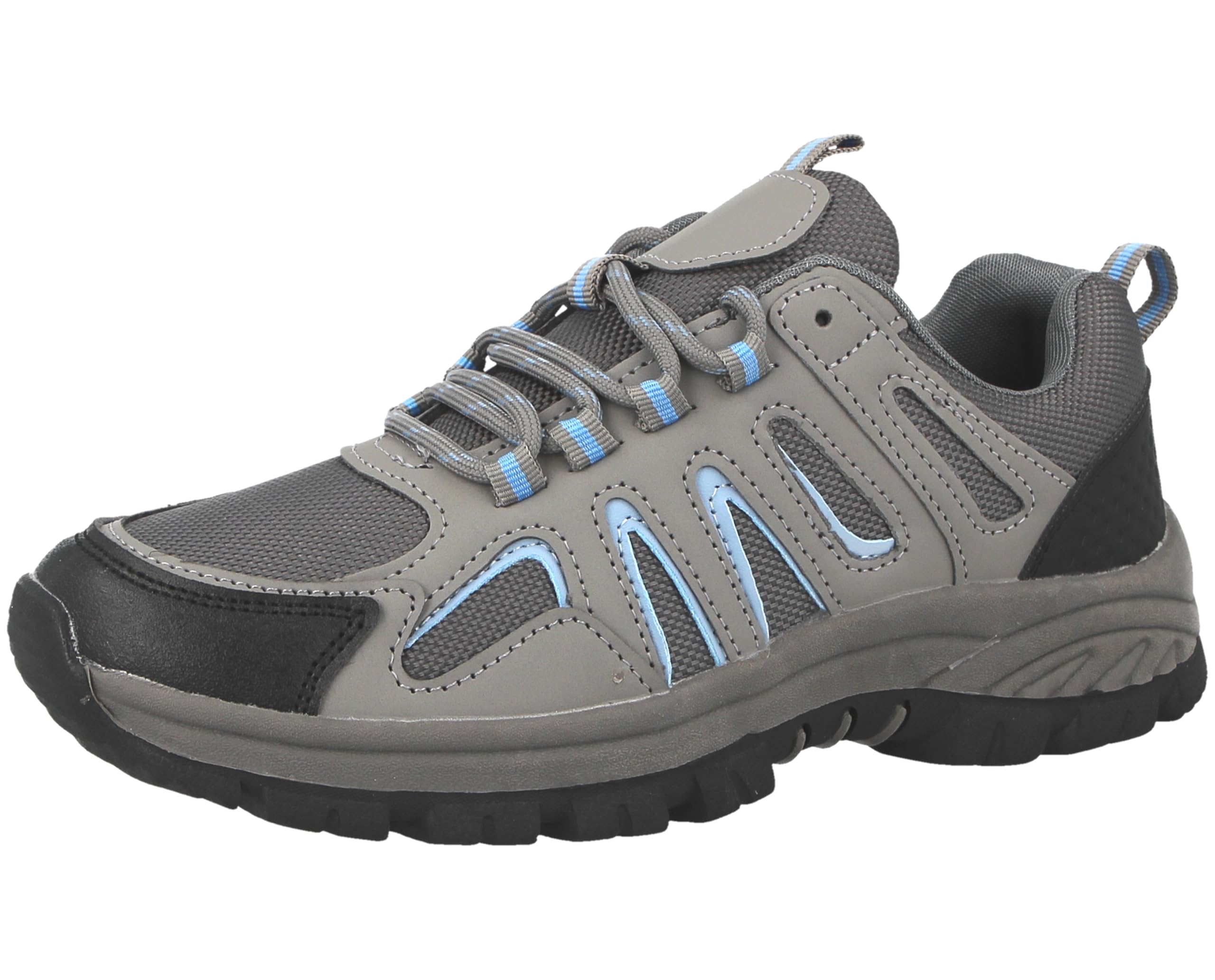 Groundwork Scarpe da trekking da donna in ecopelle e rete con colletto imbottito