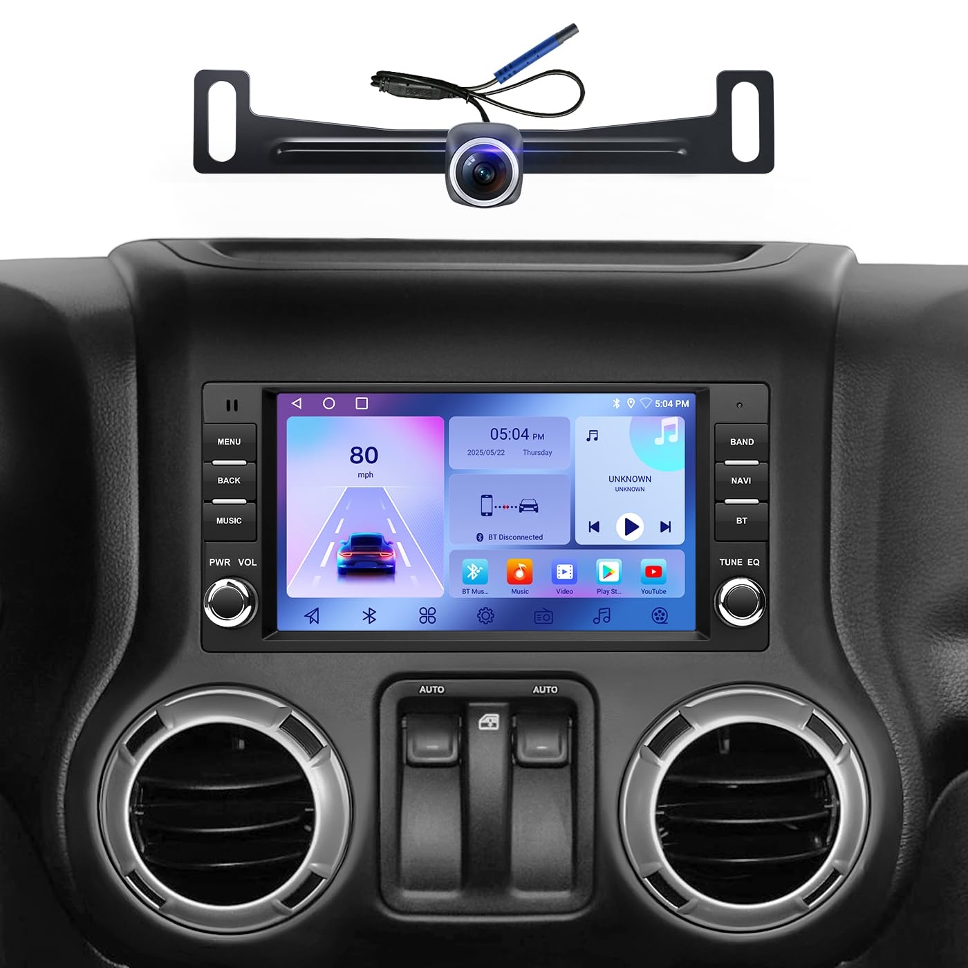 7 Touchscreen Car Stereo Radio for Jeep Wrangler Dodge Chrysler 2008-2020 Wireless CarPlay Android Auto GPS Navigation Installation