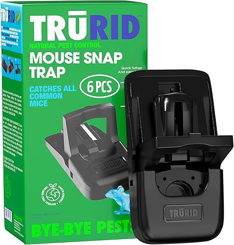 Trampas para ratones en interiores para el hogar, paquete de 6 trampas reutilizables para ratas, trampa a presión sin contacto, atrapa ratones