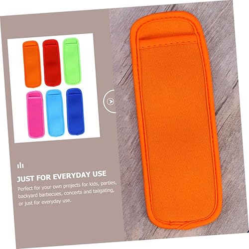 Miniatura 8 de BESTOYARD Juego de 6 paletas coloridas para yogur, tubos de yogur, soportes para paletas de hielo, soporte para paletas para congelador, recipientes