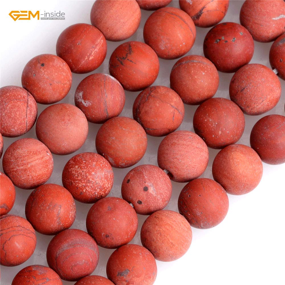 SHGbeads 6mm Frost Matte Red Jasper Semi Precious Gemstone Round Loose Beads for Jewellery Making DIY Handmade Craft Supplies 15" - Image 2