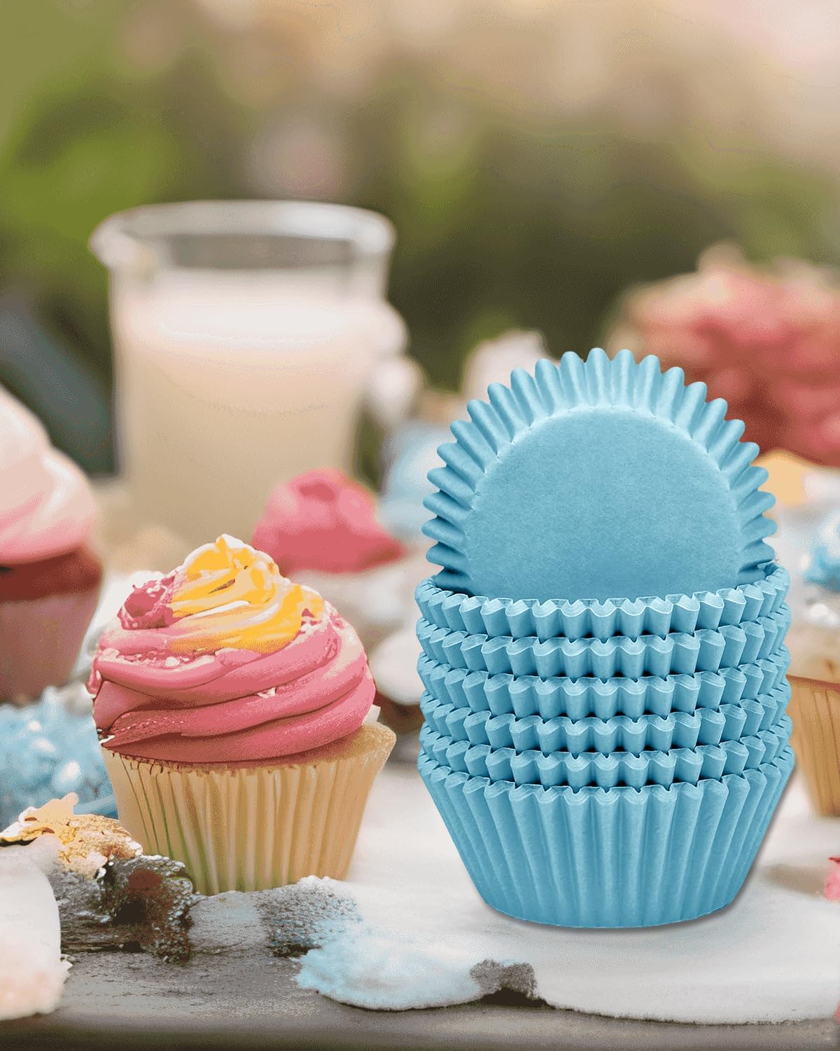 100 Pirottini Muffin In Carta Bianca - Stampa Laser Per Cupcake, Matrimoni E Feste - Foto 2