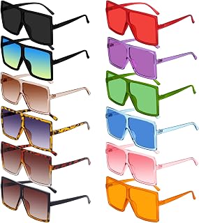 Oversized Square Sunglasses Flat Top Fashion Sunglasses Retro Shades Sunglasses for Women Men