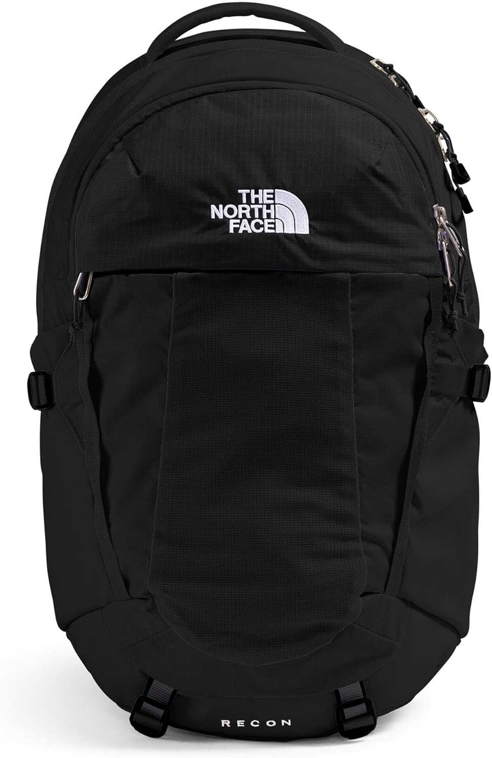 The North Face Women's Recon Everyday Laptop Backpack - Commuter Travel Bag, 16" Laptop Sleeve, Water-Repellent, TNF Black/TNF Black-NPF, One Size