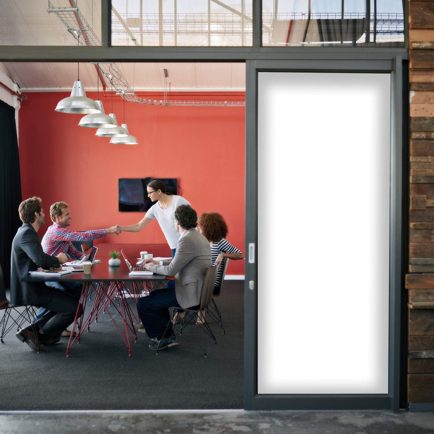 DIMEXACT - Film occultant Blanc Brillant pour fenêtre - 152 cm x 0.5 m - en Rouleau
