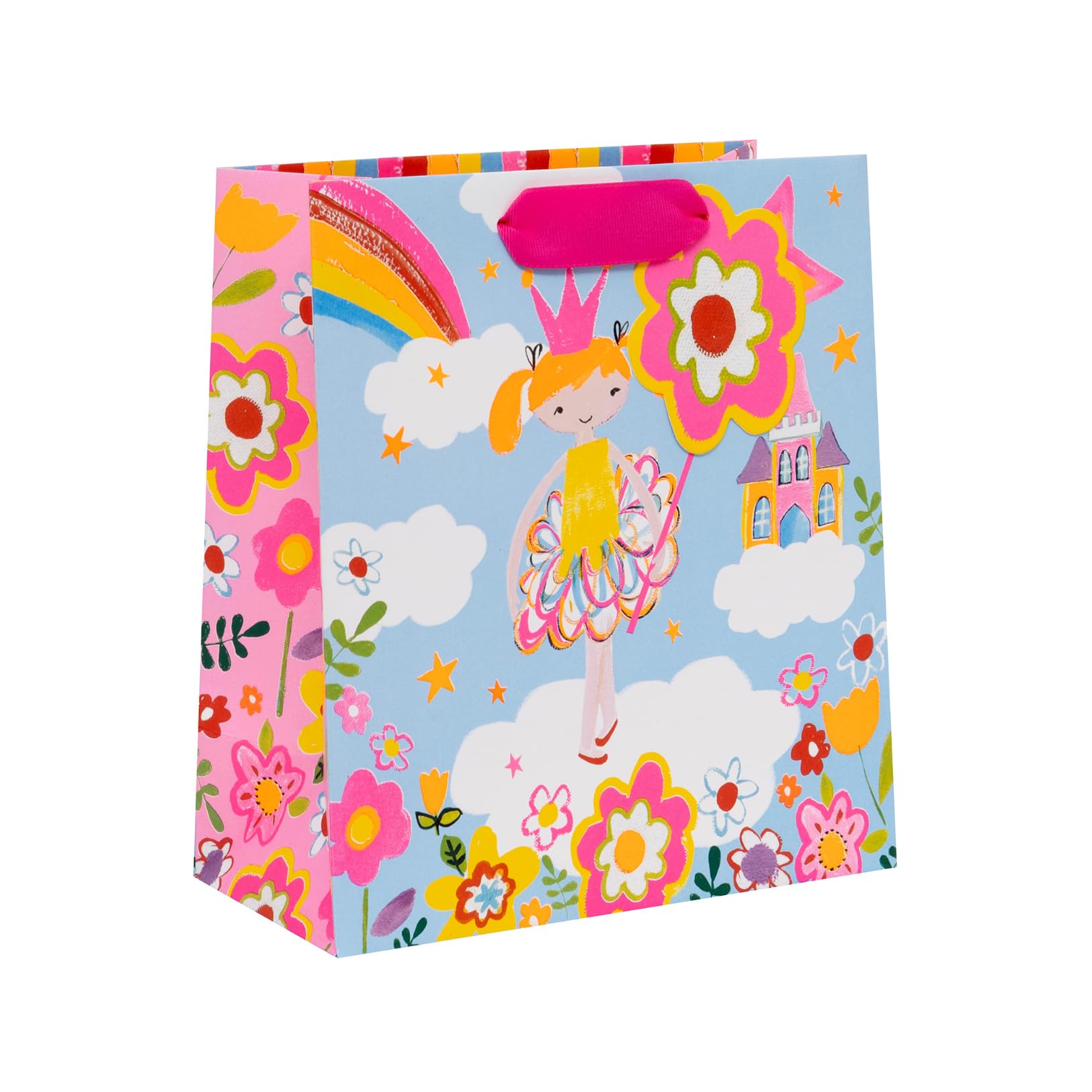 Glick Medium Gift Bag, Fairy Princess, 225 x 200 x 100 mm, Luxury Recyclable Bag for Birthdays & Celebrations