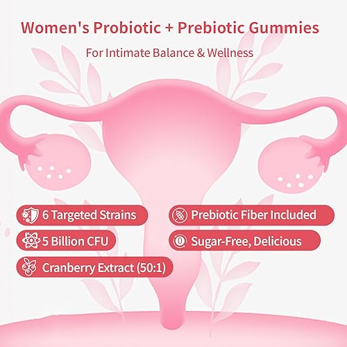 Miniatura 3 de Boasi Viginal - Probióticos para mujeres con equilibrio de pH, gomitas probióticas para mujeres, gomitas de equilibrio femenino, probióticos de