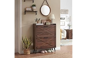 Shoe Storage Cabinet with Hidden Storage, the Ultimate Entryway Organizer