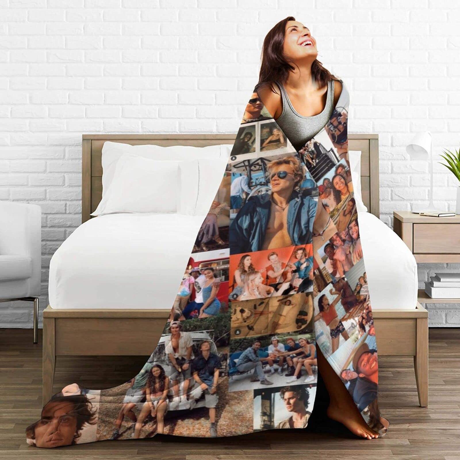 Washing Instructions Chase Stokes Fleece Throw Blanket, Ultra Soft