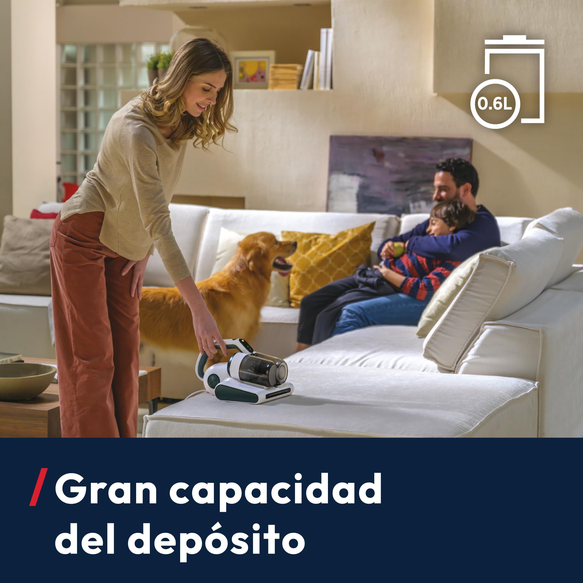 Hoover Aspirador de Mano HMC5 para Colchones: 4 funciones Beat&Roll, UV, Secado