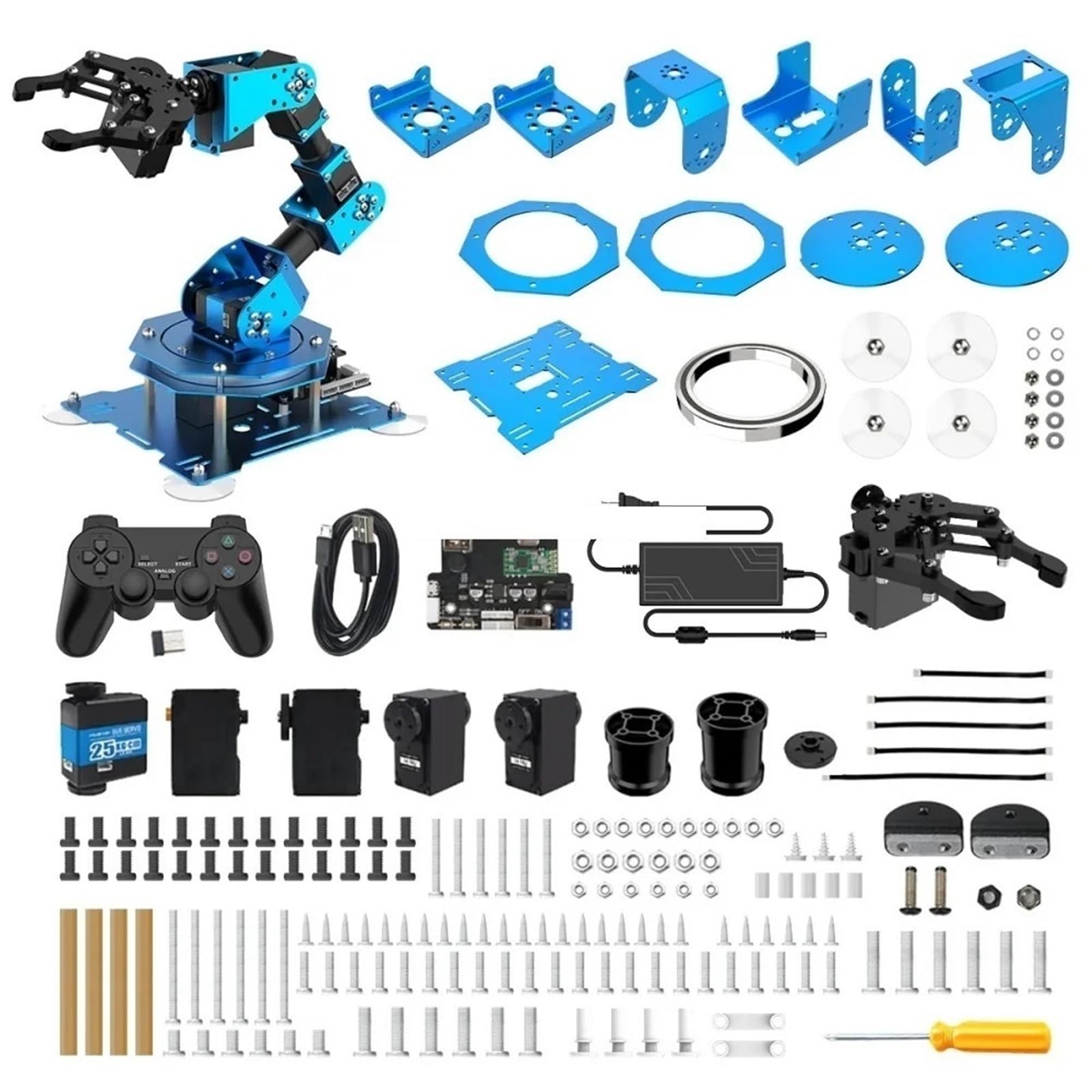 XArm 1S Inteligentne serwo autobusowe 6 DOF Ramię robota Manipulator ramienia robota Program Zabawki