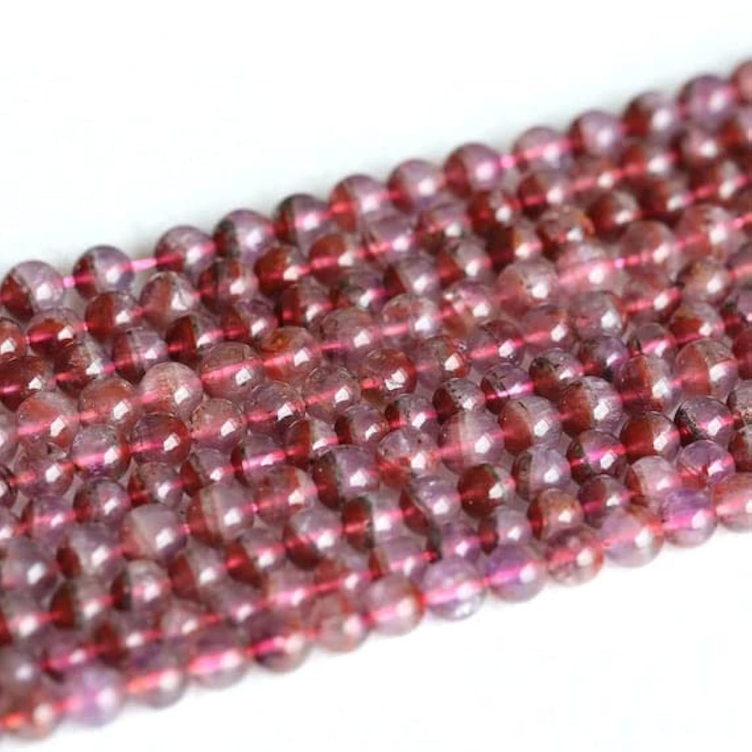 Perles Auralite 23 pourpre authentique 6mm de qualité supérieure pour joaillerie