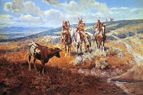 Posterazzi Póster de la colección White Mans Buffalo de Charles M. Russell (18 x 12)