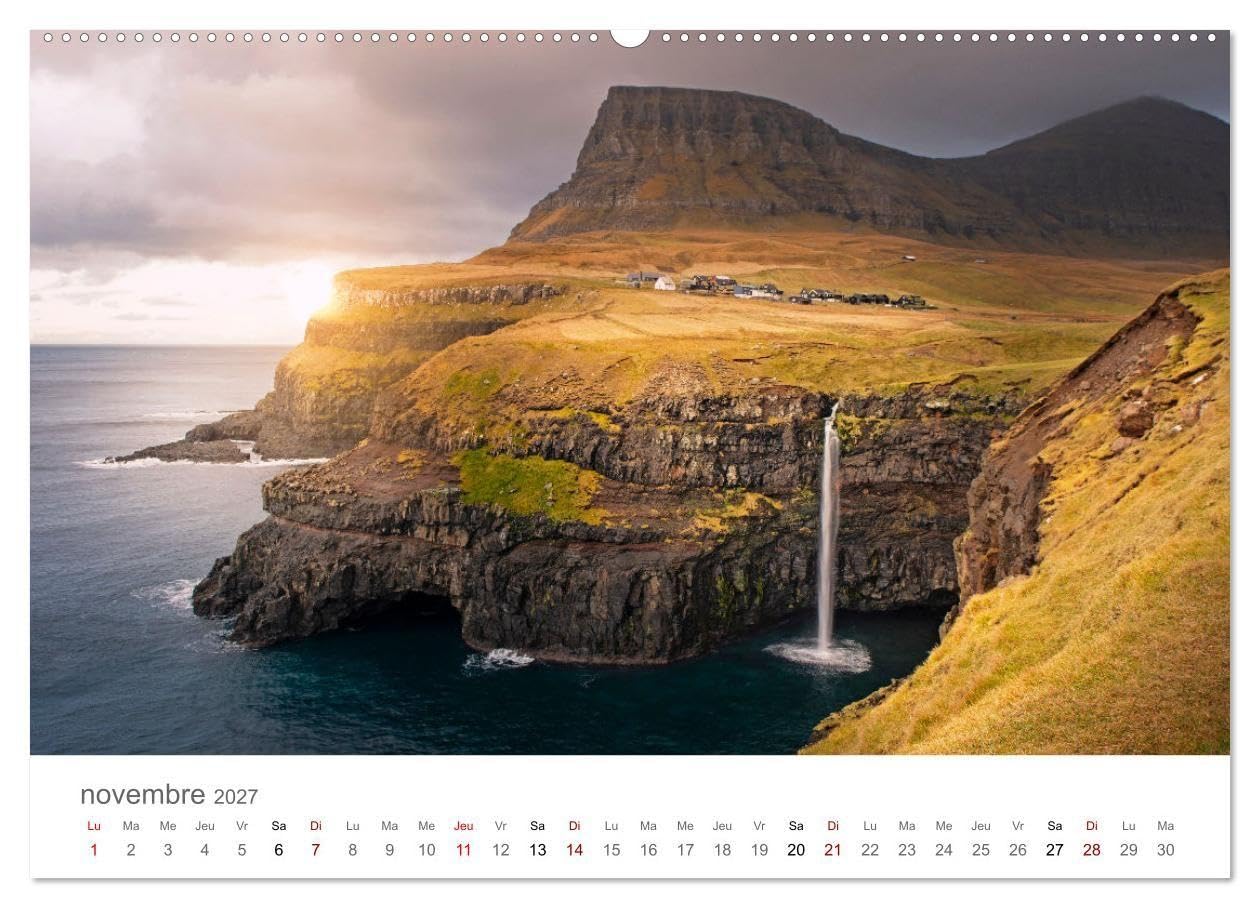 Lumières d'automne aux îles Féroé (Calendrier mural haut de gamme 2027 DIN A2 vertical), CALVENDO calendrier mensuel: L'atmosphère du nord