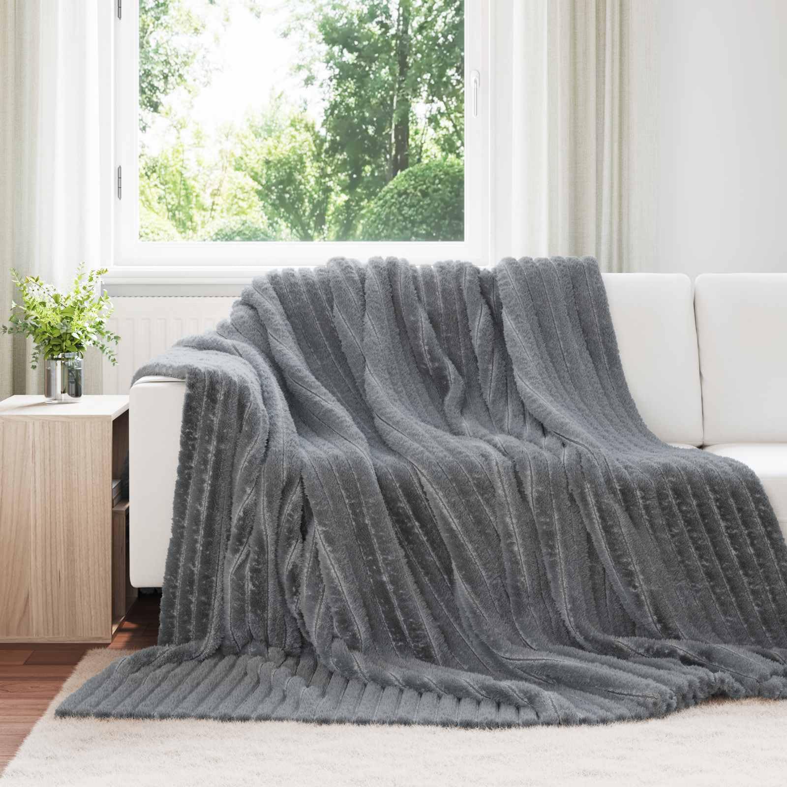 Générique Überwurf, Dunkelgrau, 270 x 240 cm, Fleece