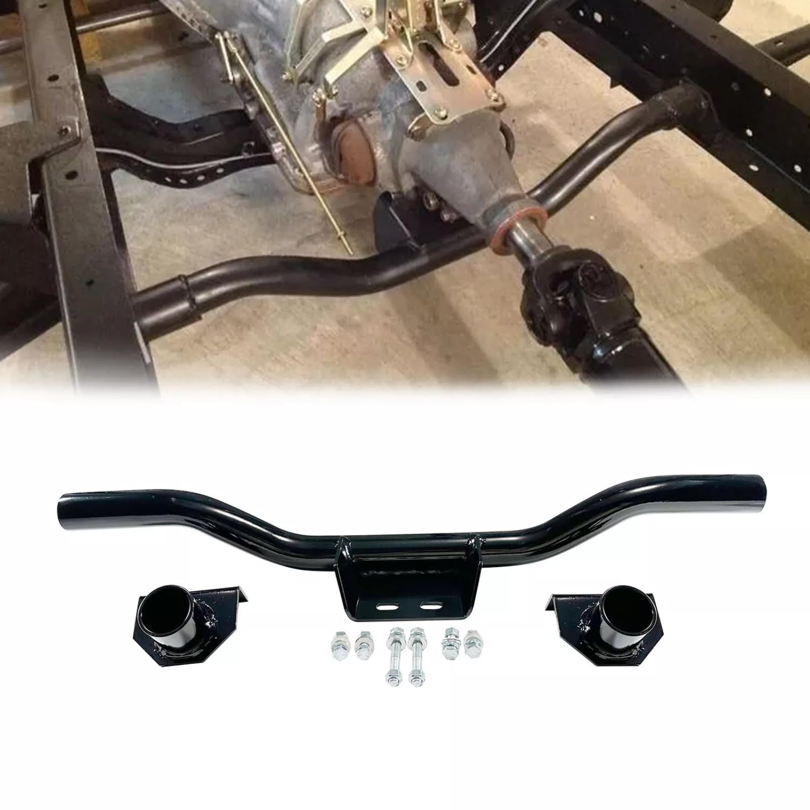 RDDY START Adjustable Transmission Crossmember Compatible with 1947 1948-1958 1959 2nd Chevy GMC 3100 Truck Tubular Automatic Transmission Crossmember