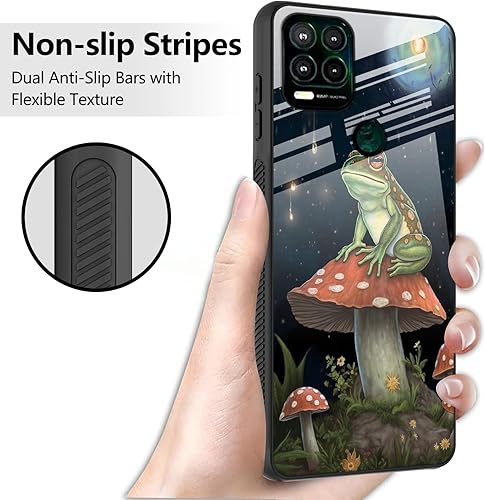Miniatura 4 de Funda para teléfono Motorola Moto G Stylus 5G 2021 con protector de pantalla, carcasa trasera de vidrio templado, silicona suave, protección