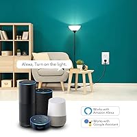 Vista 5 de HBN Enchufe inteligente Mini 15A, salida inteligente WiFi funciona con Alexa, Google Home Assistant, control remoto con función de temporizador,