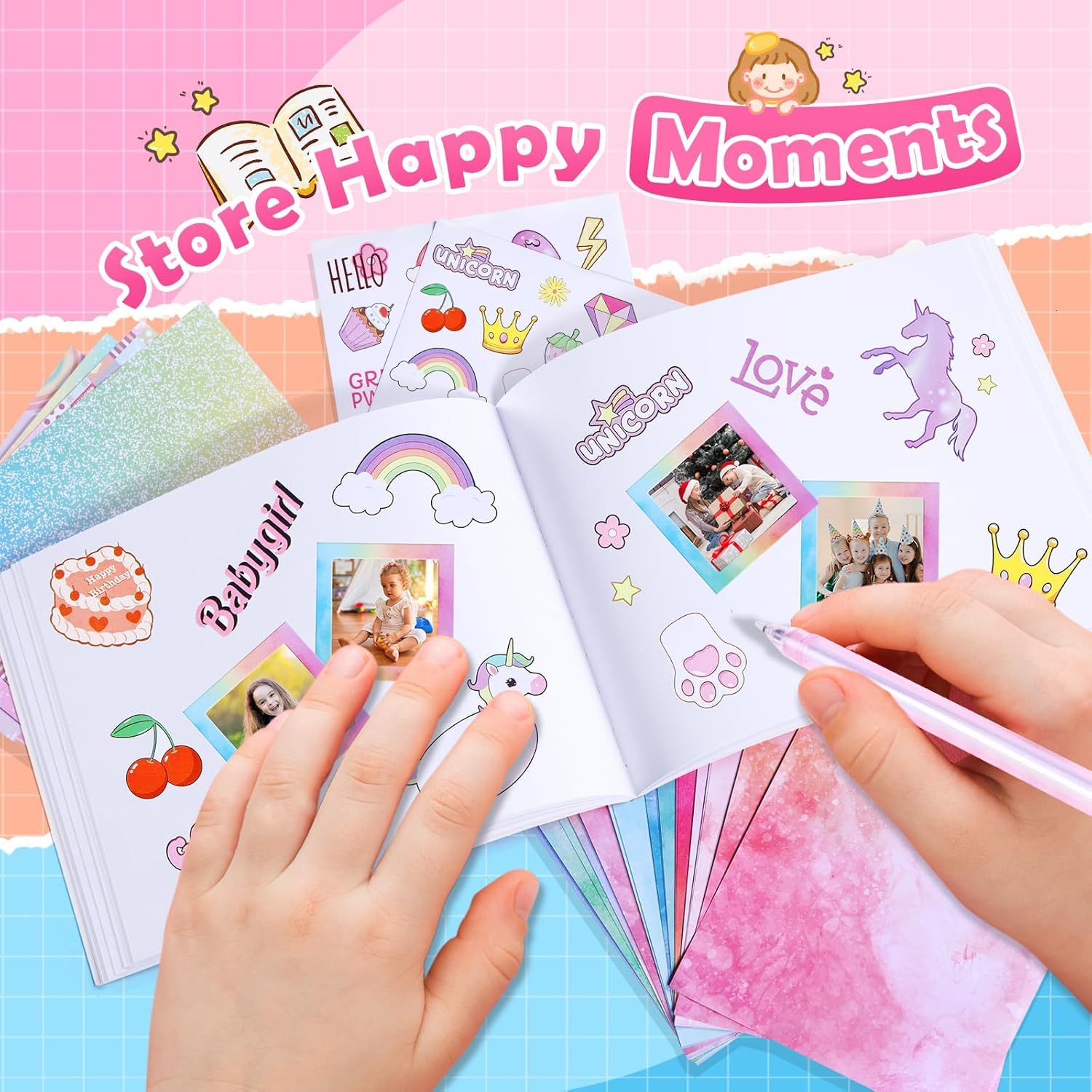 iris & Daisy Paper DIY Journal Set for Tween & Teen Girls Diary Gifts for 4-12 Year Olds Girls Birthday Presents Teenage Girls Gifts,Multi Color 2