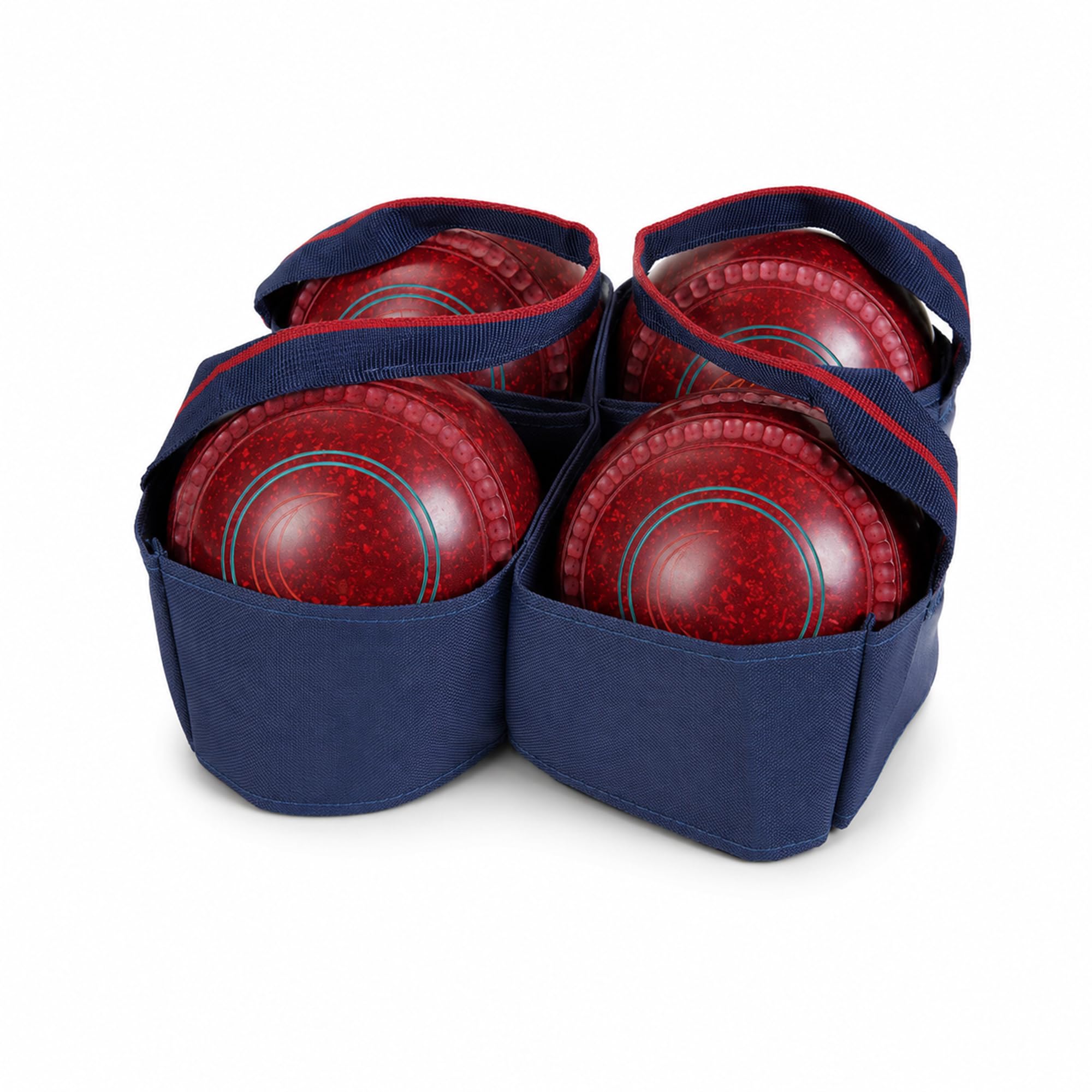 ND Sports Lawn Level Crown Flat Four Bowls Carrier (Blue)