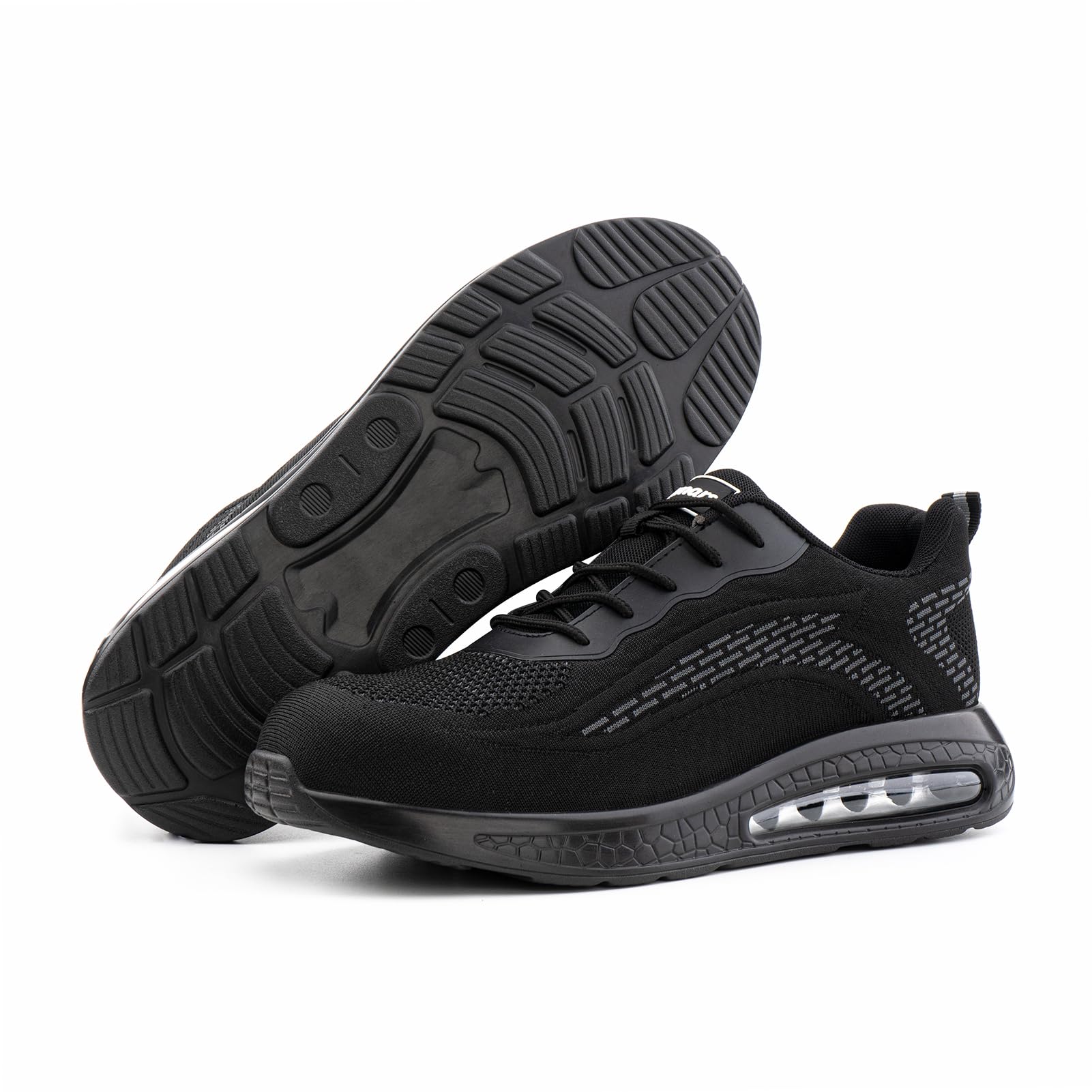 Hitmars Scarpe Antinfortunistiche Uomo Donna Scarpe da Lavoro S3 Safety Shoes S2 Scarpe Lavoro Scarpe da Cantiere Cucina Comode Nero Blu EU36-48