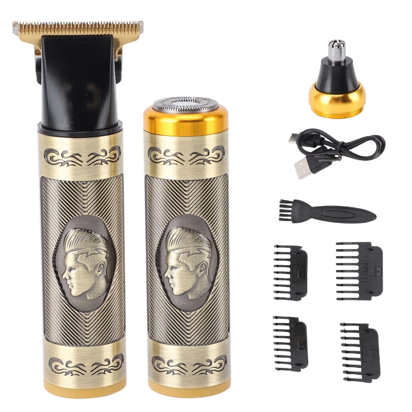 YUYTE 3 in 1 Hair Clipper Kit, Styling, Cutting, Trimming for Modern Men, ABS Alloy, Lightweight Design, Portable Travel