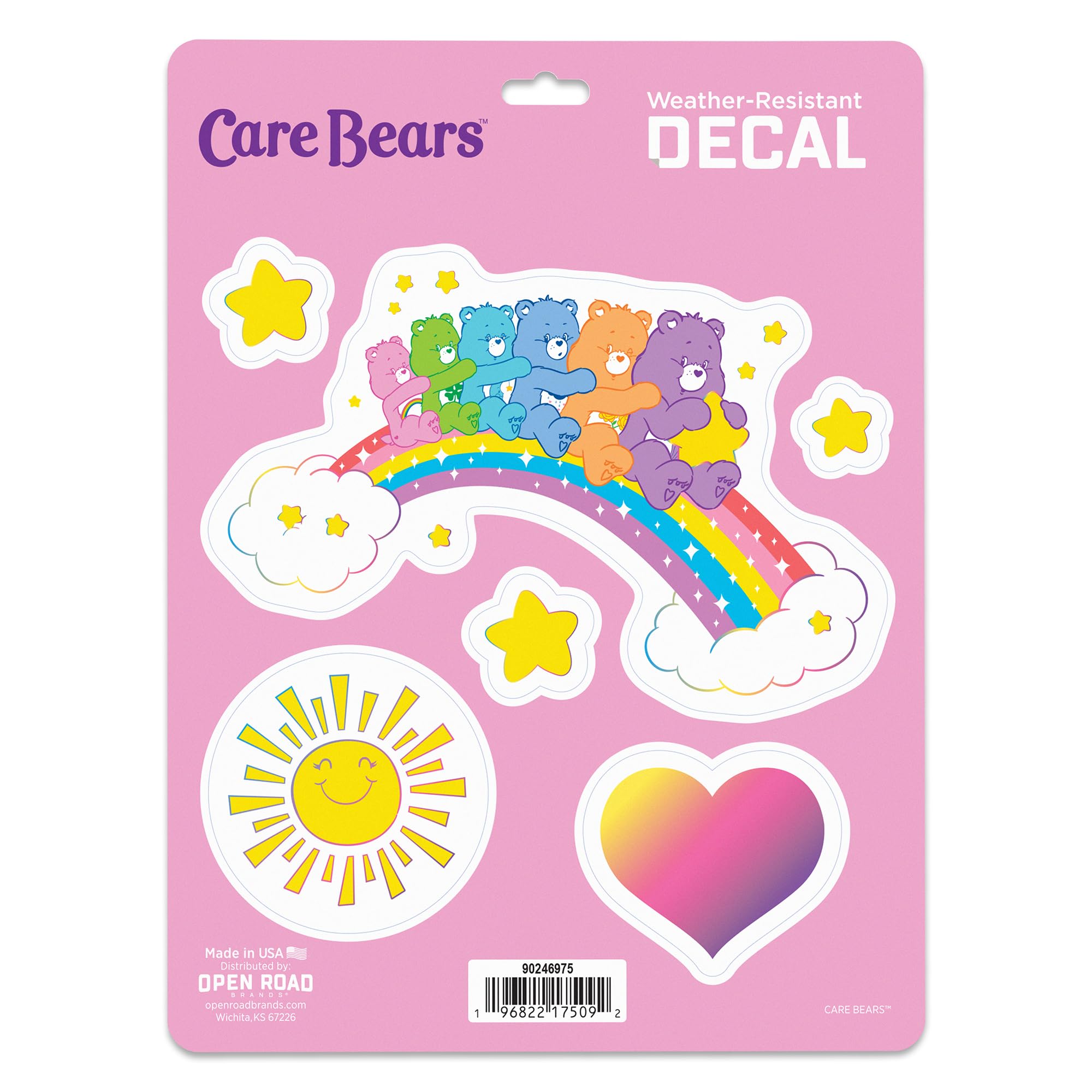 Care Bears Rainbow Adhesive Vinyl Decal Pack