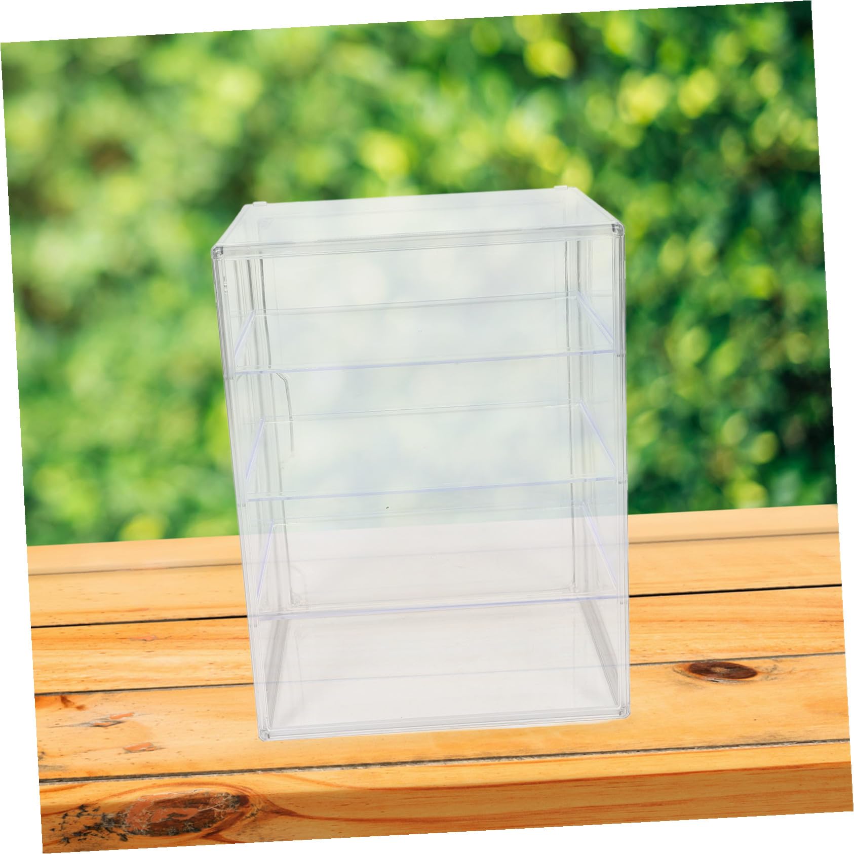 Exhibidor Funcional y Puerta Magnética de Acrílico con 4 Niveles Ajustables Vitrina de Pan Transparente para Encimera de Cocina para Repostería y Almacenamiento