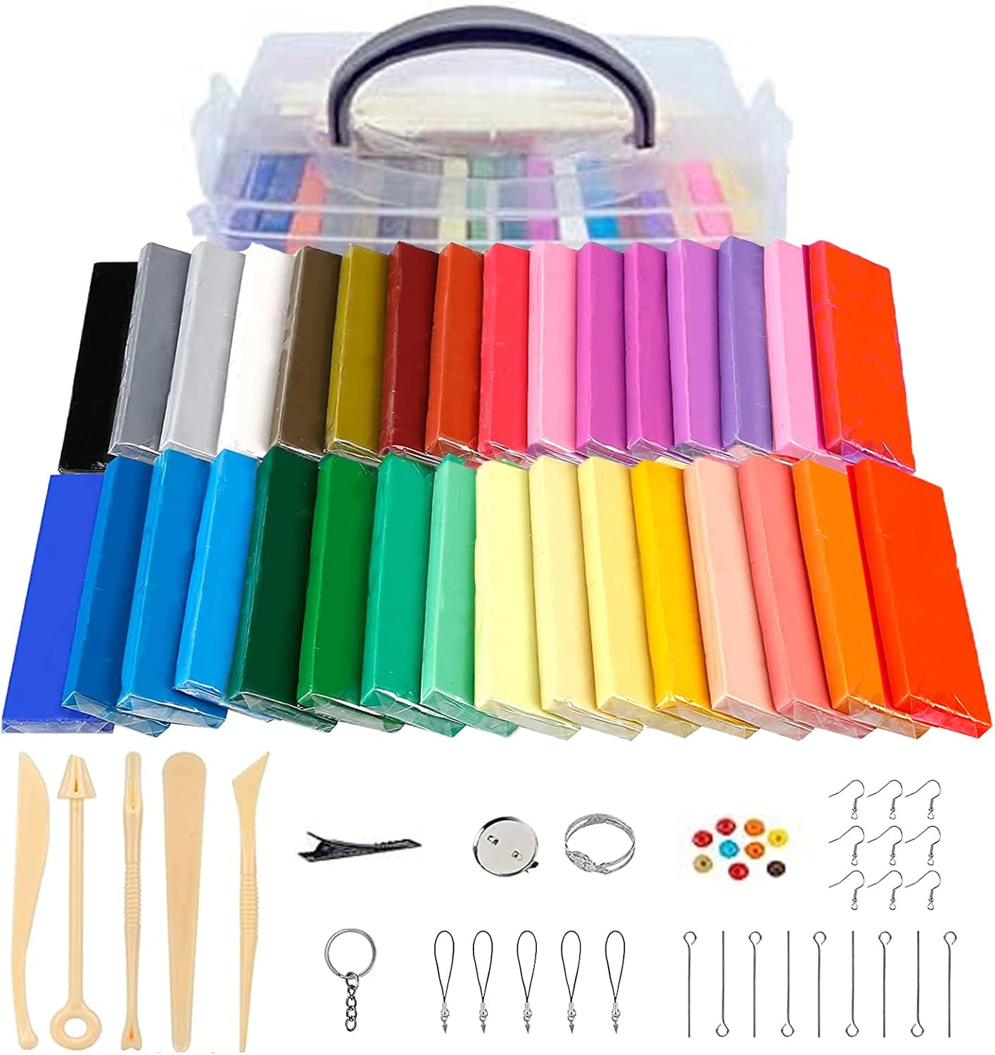 Xrten 32 Color Polymer Clay, Polymer Clay Starter Kit Colorful with