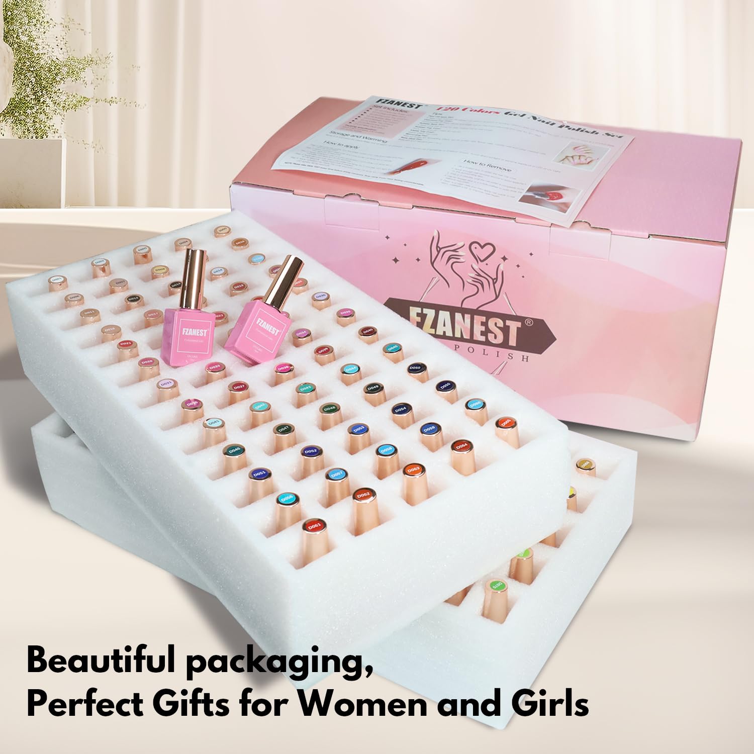 Amazon.com: FZANEST 130Pcs 15ml Gel Nail Polish Set With Rubber