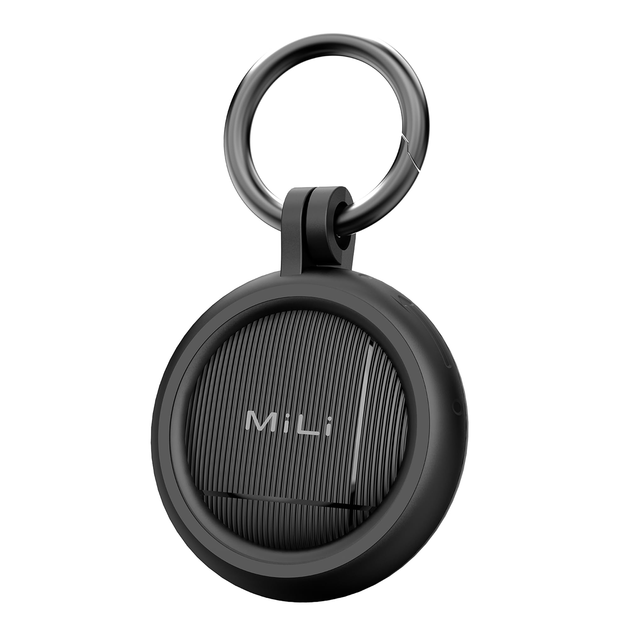 MiLi LiTag Android Smart Tracker, portachiavi localizzatore compatibile con l’app “Find Hub di Google” (solo Android), tracker Bluetooth per valigia/borsa/portafoglio/chiavi (Nero-1 confezione)