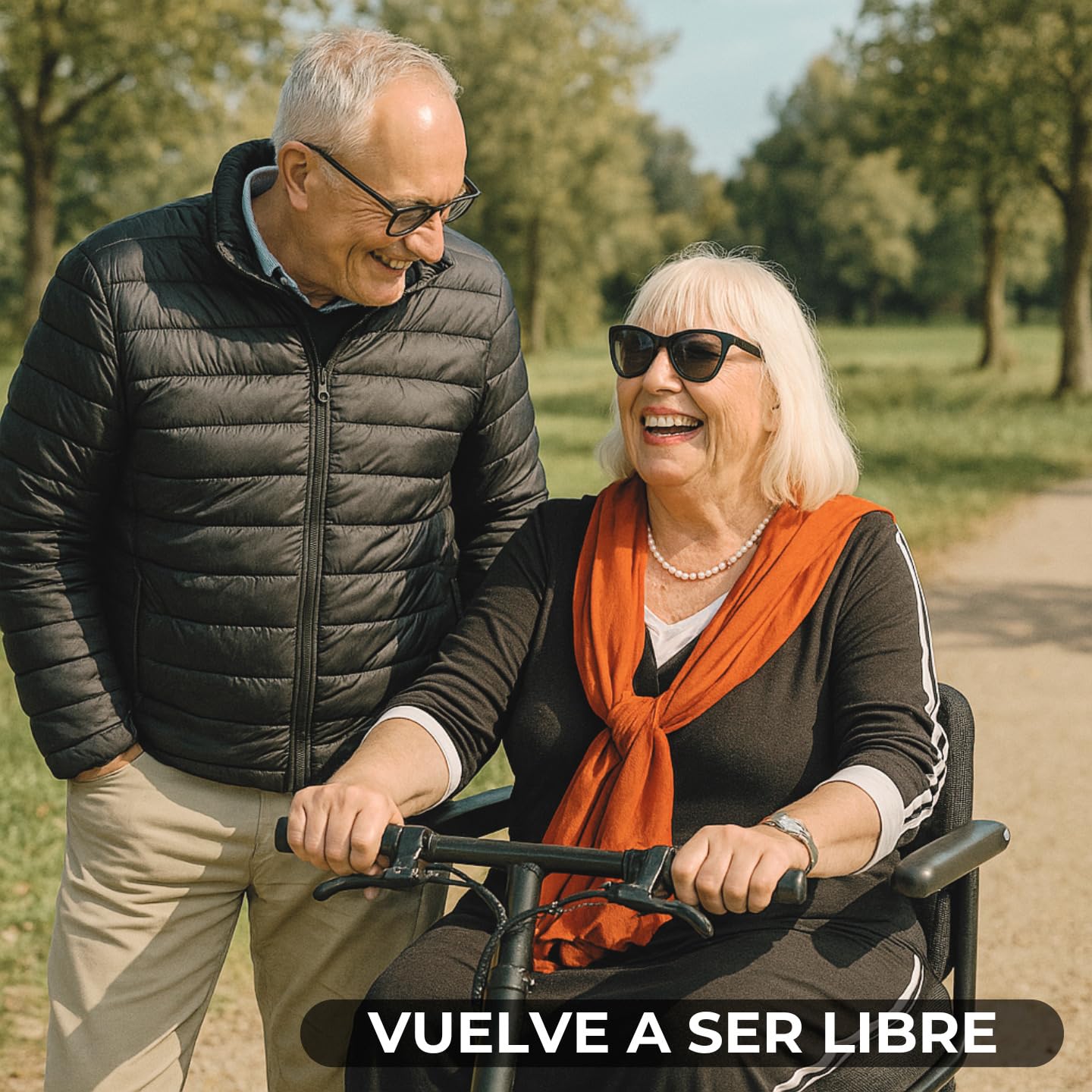 Silla de Ruedas Eléctrica - Scooter Eléctrico Adulto Plegable Auton 45Km Doble Motor 350W Todo Terreno - Minusválidos Ligero - Movilidad Reducida - Triciclo Eléctrico Plegable Ergonómico | CAREWAY