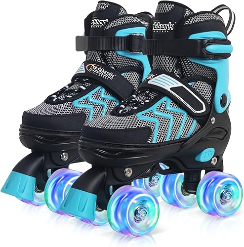 Nattork Patines de ruedas para niños y niñas, patines ajustables de 4 tamaños con ruedas iluminadas para adolescentes, principiantes, deportes al disponible en Yaxa Costa Rica