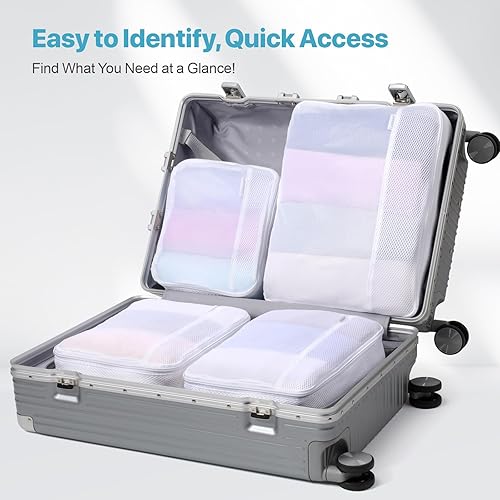 Miniatura 3 de Cambond Cubos de embalaje de malla de doble uso, bolsa de lavandería Cubos de embalaje transparentes para viajes, bolsas de lavandería de malla