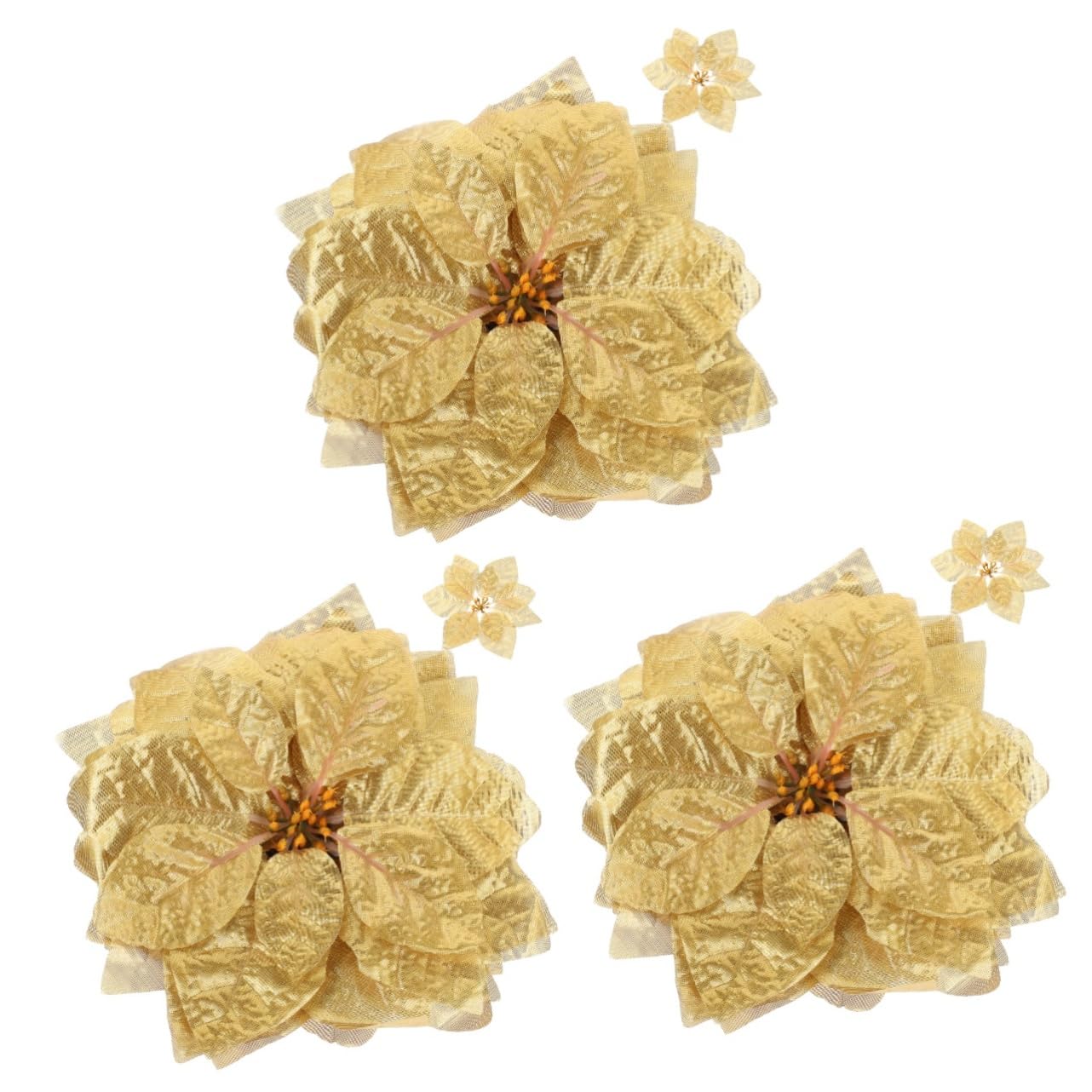 Abaodam 84stücke Glitzernde Kunst-weihnachtssterne Teiliges Künstliche Poinsettia Blumen Für Weihnachtsbaum Kränze Tischdekoration Für Festlichkeiten Sicher Und Langlebig