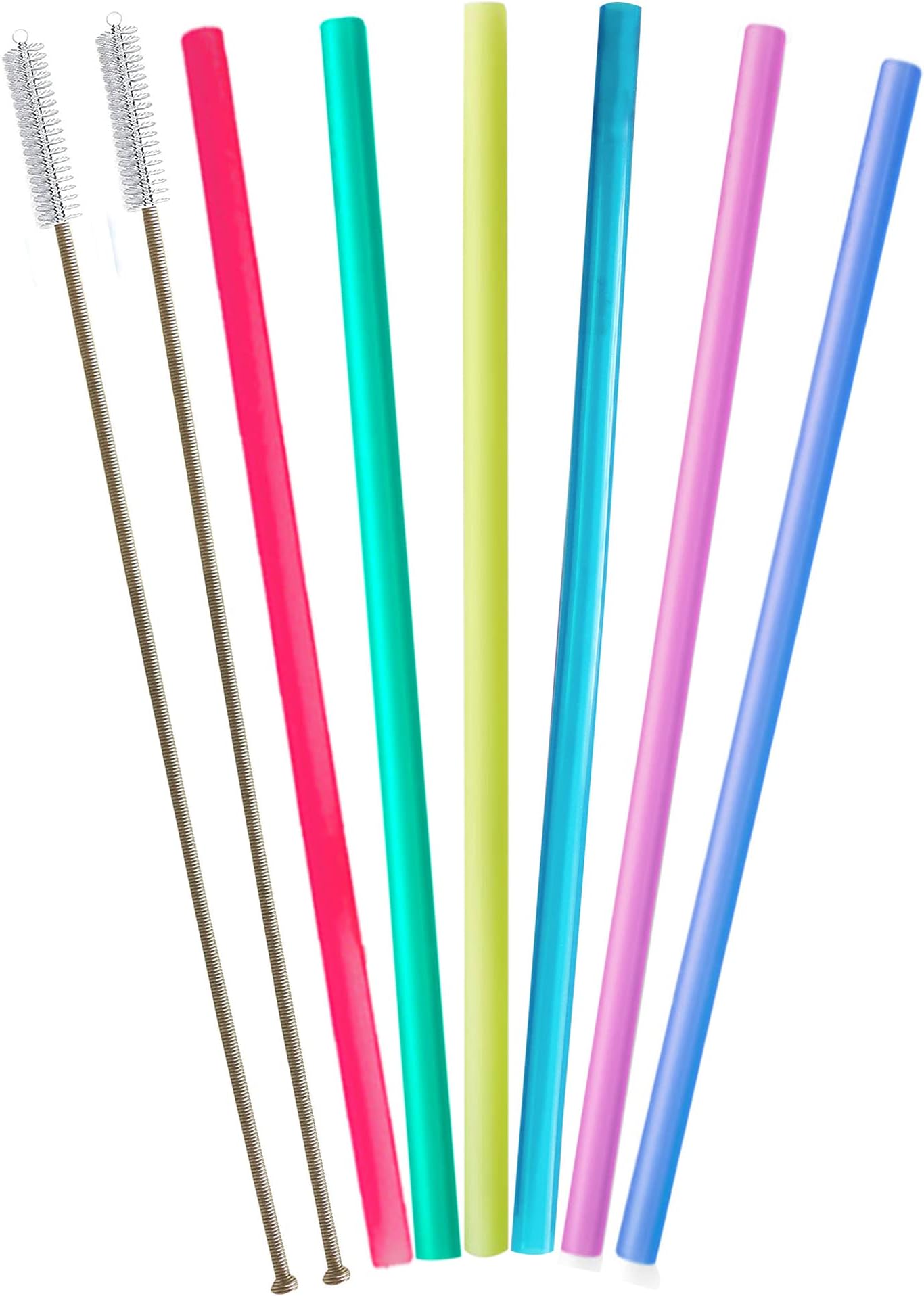 Half Gallon Straw-12 Inch Extra Long Reusable Silicone Straws for 32 oz Tall Tumbler, 40 oz Hydro Flask,64 oz Gallon Water Bottle, Hydro Water Jug YETI RTIC-Flexible Large Big-8 Pack