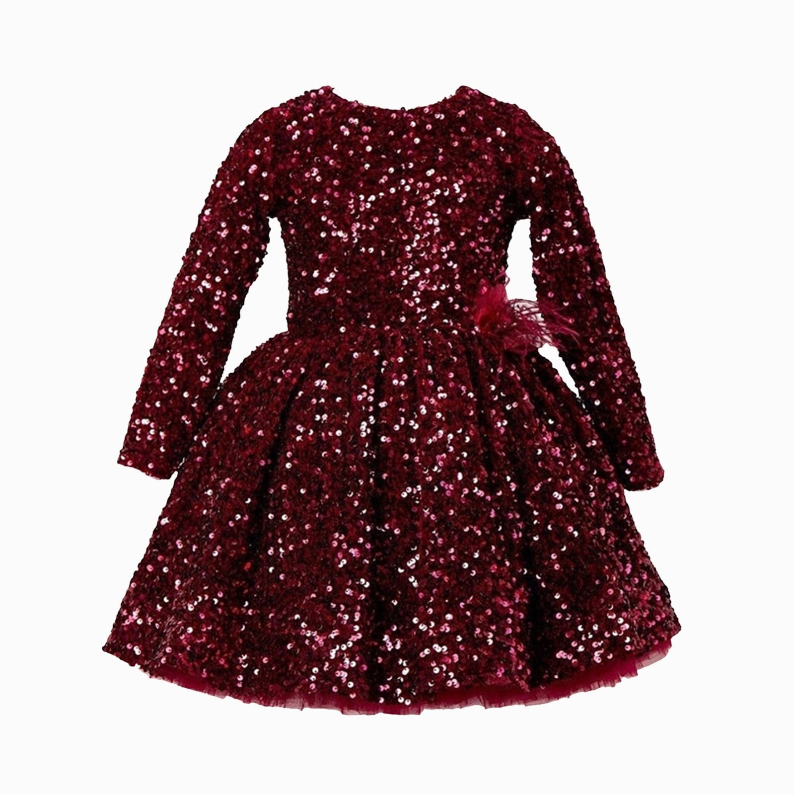 Generisch Vestido de princesa para niña, bonito vestido de fiesta de lentejuelas con purpurina, vestido formal para fiestas, ocasiones festivas