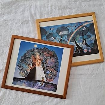 藤城清治　ポスター3枚セット Seiji Fujishiro アート作品3枚 フレーム付きポスター 藤城清治