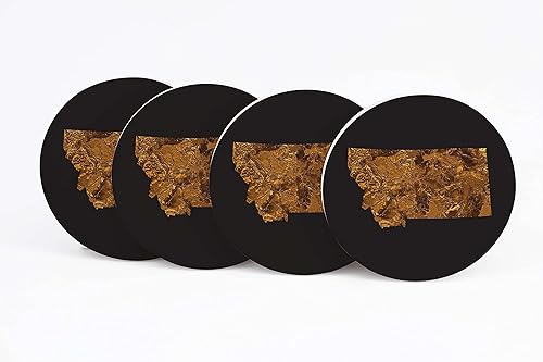 4 posavasos de cerámica absorbentes con parte trasera de corcho, diseño de artista, juego de posavasos circulares de 4 pulgadas, protege la mesa,