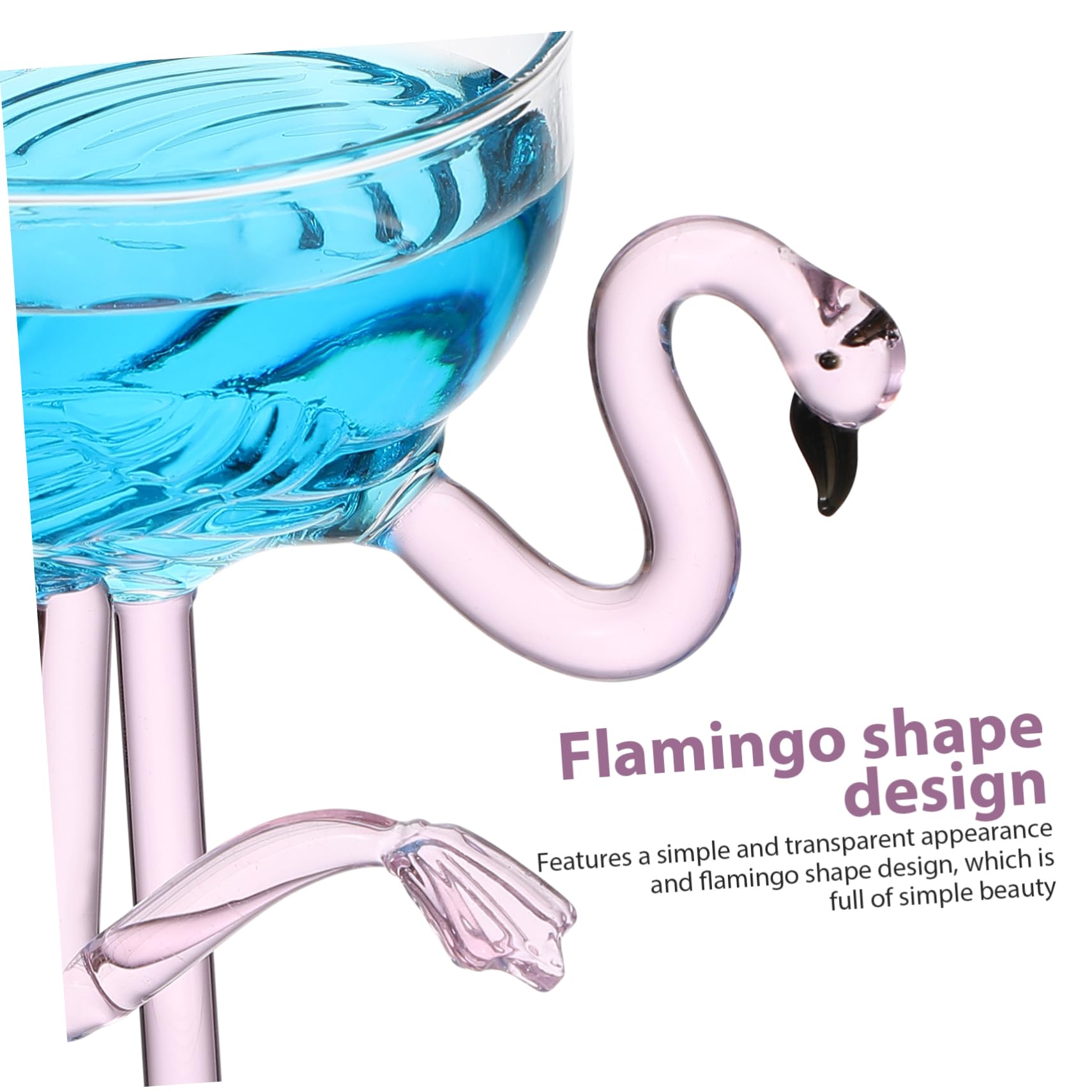 Cabilock 2piezas Copa De Cóctel Flamingo Vaso Decorativo De Vino Para Fiestas Bares y Bodas Uso Versátil Para Bebidas Frías y Cócteles
