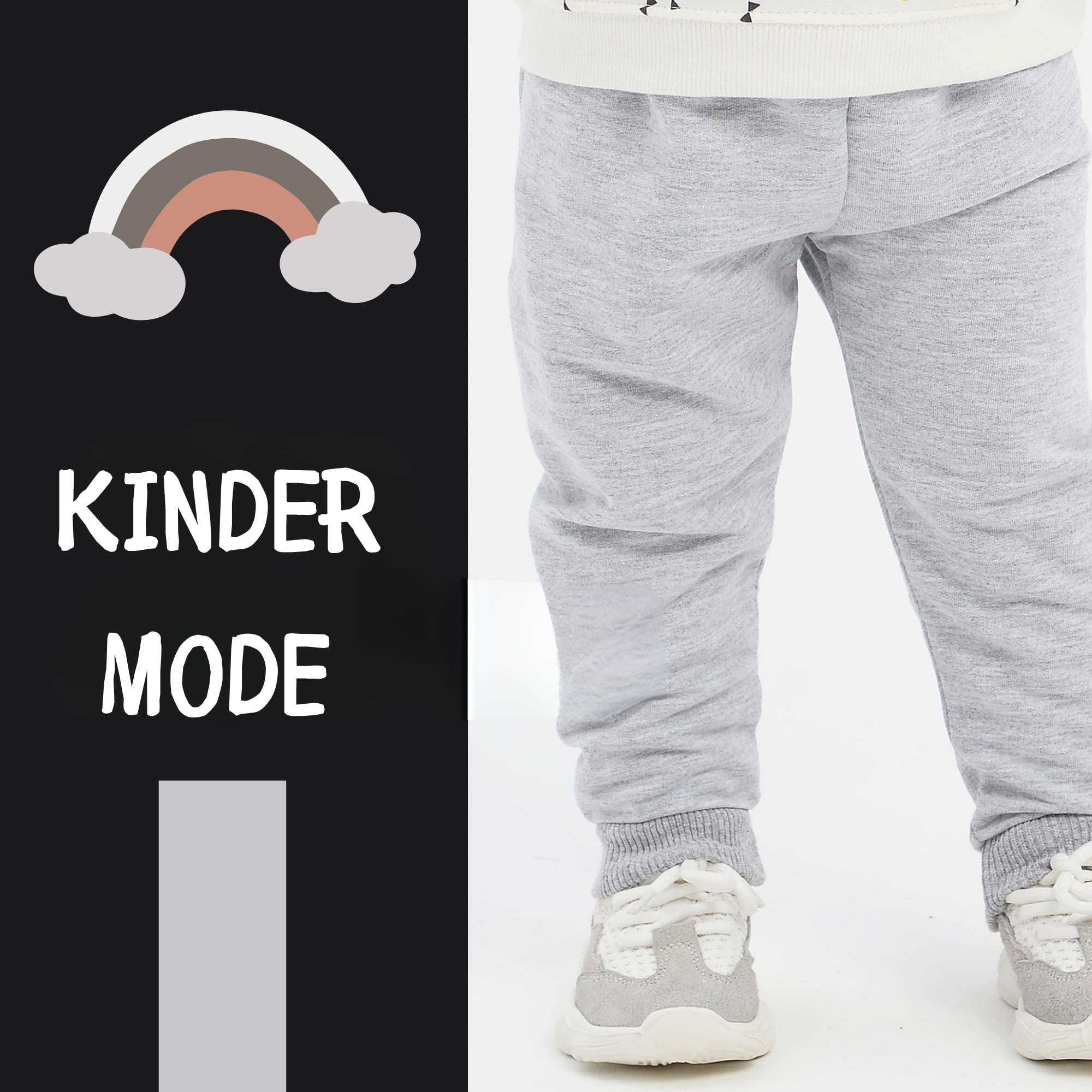 Pantaloni da bambino in 100% cotone, confezione da 2 pezzi, casual, morbidi e confortevoli, per ragazzi e ragazze