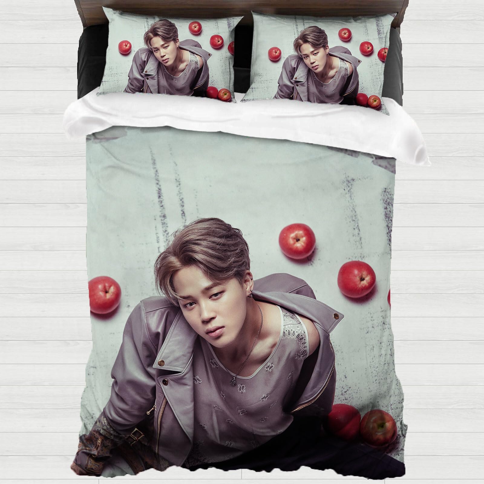 XYOK BTS K-Pop 3-Piece Microfiber Duvet Cover Set with Pillowcase