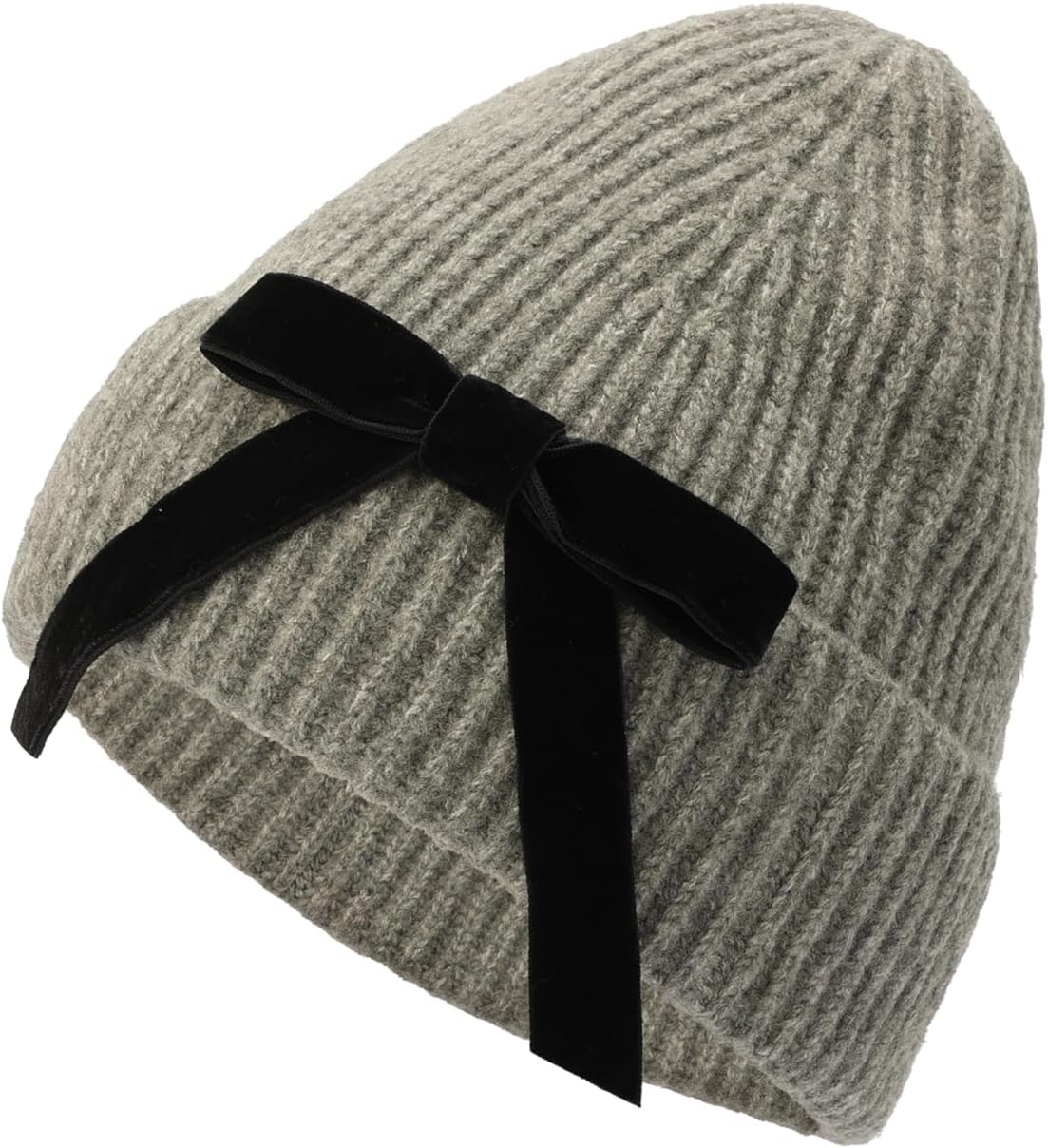 Kate Spade New York Womens Velvet Bow Cuff Hat