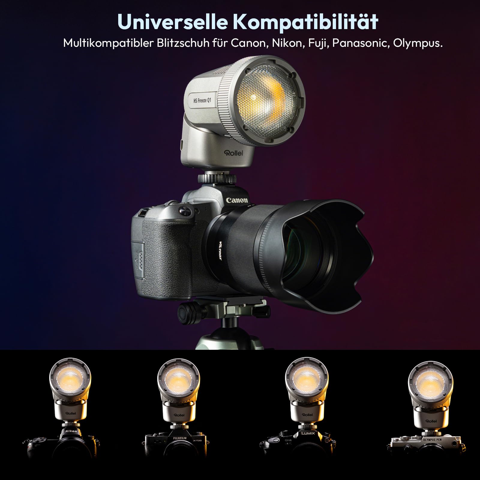 Rollei HS Freeze Q1 2-in-1 Blitz & Dauerlicht – Bild 2